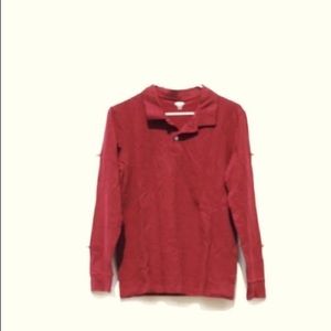 Old Navy Burgundy Boys Long Sleeve Collared Shirt
